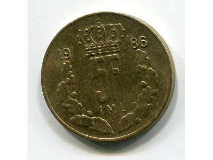 LUCEMBURSKO. 5 francs 1986. KM-60