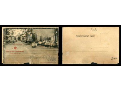 WIEN. Volksgarten-Etablissement. Joh. Seidl. Ringstrassenfront. Speisesal. 1899.