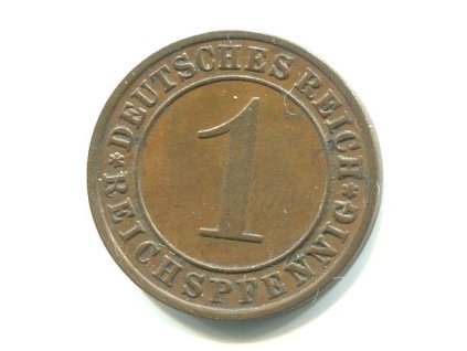 NĚMECKO. 1 Reichspfennig 1931/E.