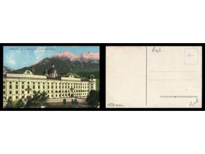 Innsbruck. Hrad Hofburg a hora Frau Hitt.