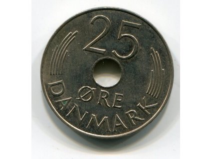 DÁNSKO. 25 öre 1986. KM-861.3