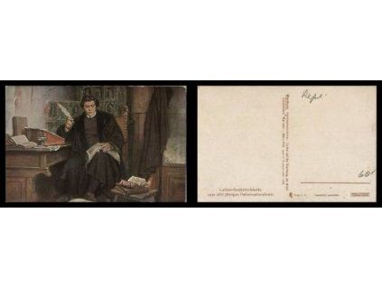 Luther - Gedächtniskarte zum 400 jährigen Reformationsfeste.