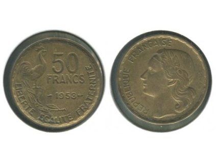 FRANCIE. 50 francs 1953. KM-918.1