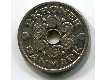 DÁNSKO. 2 kroner 1994. KM-874