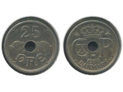 DÁNSKO. 25 öre 1936. KM-823.2