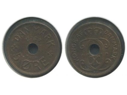 DÁNSKO. 5 öre 1927. KM-828.2