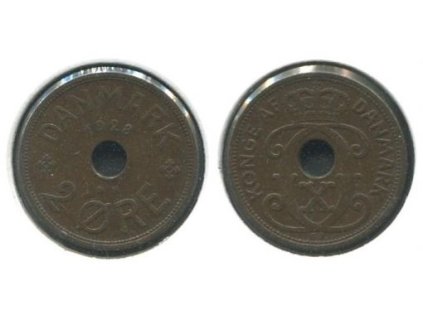 DÁNSKO. 2 öre 1928. KM-827.2