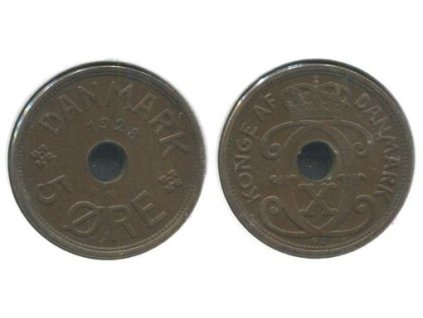 DÁNSKO. 5 öre 1928. KM-828.2