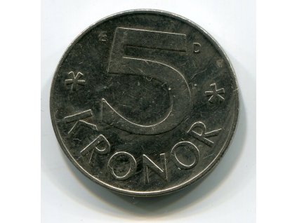 ŠVÉDSKO. 5 kronor 1990. KM-853