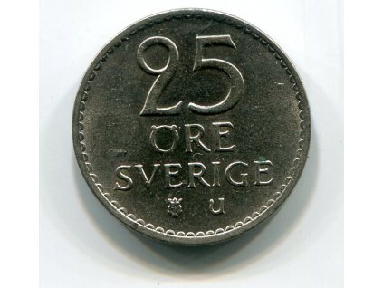 ŠVÉDSKO. 25 öre 1966. KM-836