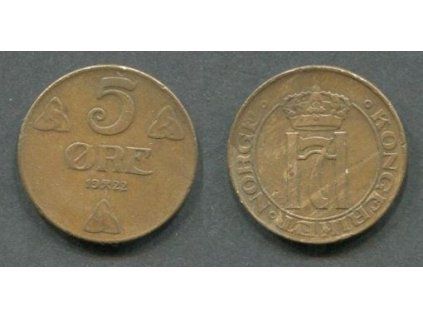 NORSKO. 5 öre 1922. KM-368