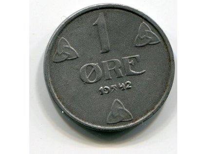 NORSKO. 1 öre 1942. Zn.