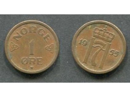 NORSKO. 1 öre 1955. KM-398