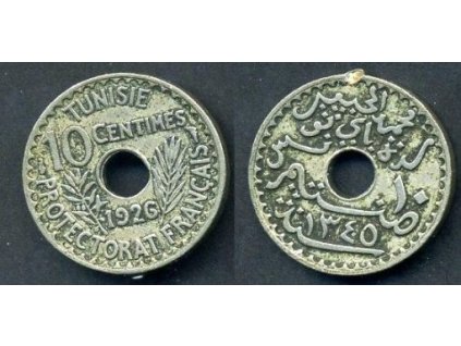 TUNIS. 10 centimes 1926. KM-254
