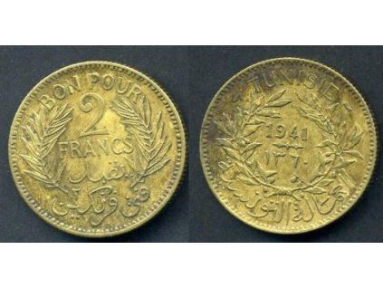 TUNIS. 2 francs 1941. IM-248