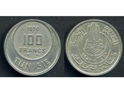 TUNIS. 100 francs 1950. KM-276