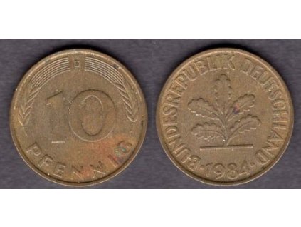 NĚMECKO. 10 pfennig 1984/D.