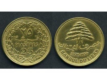 LIBANON. 25 piastres 1970. KM-27.1