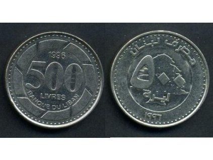 LIBANON. 500 ivres 1996. KM-39