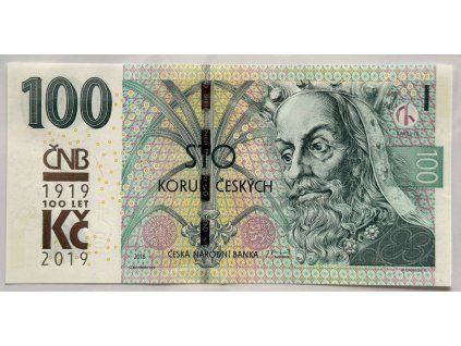 ČESKO. 100 korun 2018 s přetiskem ČNB. Série M 23. Hej. CZ 33.