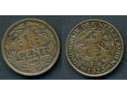 NIZOZEMÍ. 1 cent 1925.