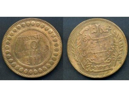 TUNIS. 10 centimes 1914.