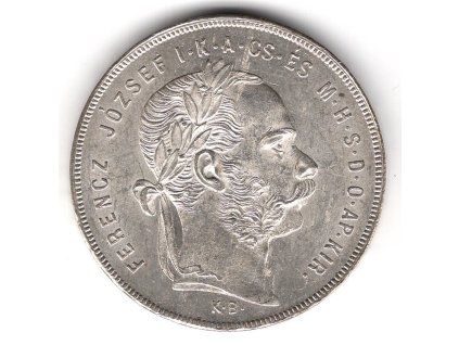František Josef I. 1 zlatník 1879/KB. Ag.