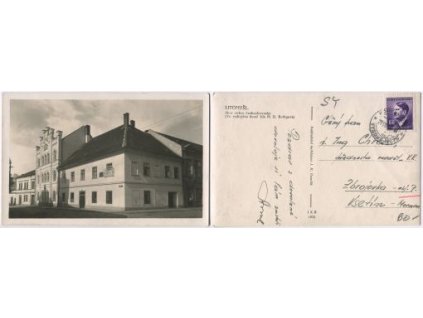 Litomyšl. Sbor církve československé. Sousední dům M. D. Reitogové.