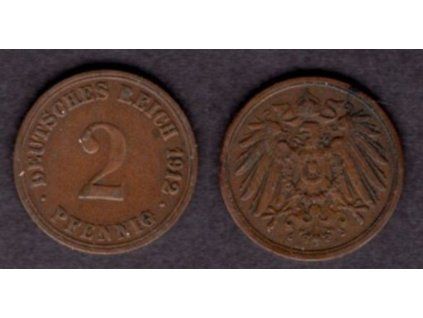 NĚMECKO. 2 Pfennig 1912/A.