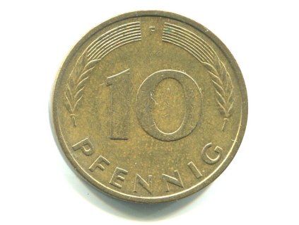 NĚMECKO. 10 pfennig 1980/F