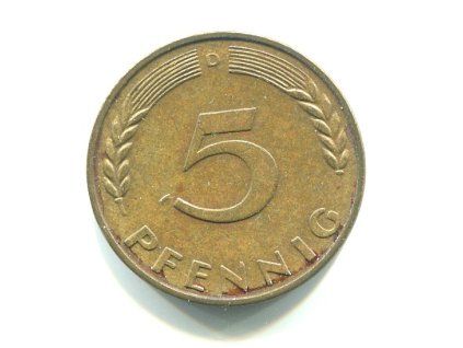 NĚMECKO. 5 Pfennig 1966/D.