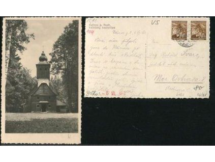 ROŽNOV POD RADHOŠTĚM. Valašský kostelíček. 1942.
