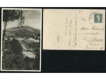 BYSTŘIČKA. Údolní přehrada. p. Růžďka. 1937.