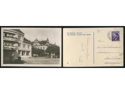 BĚLOHRAD. Lázně. Lázeňský hotel a záložna. 1943.