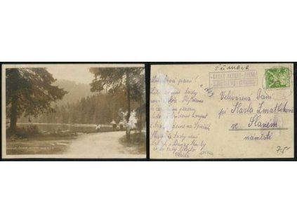 ŠUMAVA. Černé jezero. 1008 m n. m. 1924.