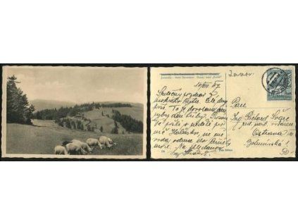 JAVORNÍKY. Horský hotel Portáš 960 m. 1947.