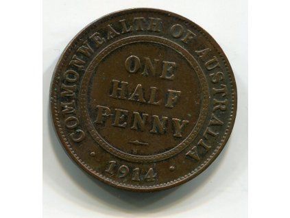 AUSTRÁLIE. 1/2 penny 1914/H.