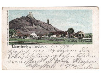HAZEMBURK u Libochovic. 1899. Litografie.