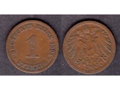 NĚMECKO. 1 Pfennig 1904/A.