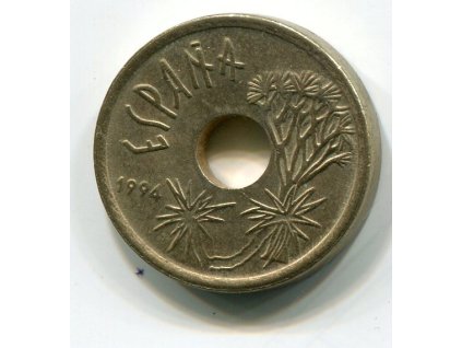 ŠPANĚLSKO. 25 Pesetas 1994. KM-933