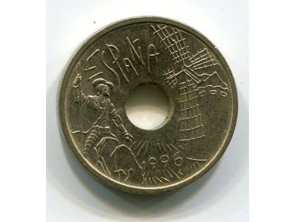 ŠPANĚLSKO. 25 pesetas 1996. KM-962