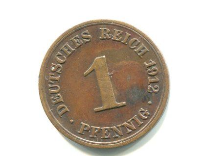 NĚMECKO. 1 Pfennig 1912/A.