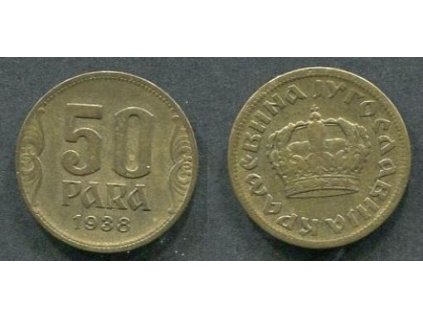 JUGOSLÁVIE. 50 para 1938.