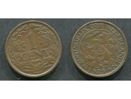 NIZOZEMÍ. 1 cent 1929.