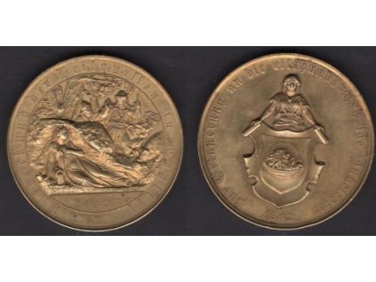 TEPLICE / Teplitz. Entdeckung der Heilquellen in Teplitz. 762 - 1862.
