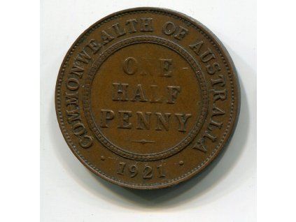 AUSTRÁLIE. 1/2 penny 1921.
