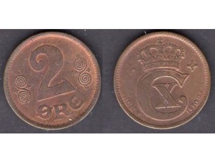 DÁNSKO. 2 öre 1920. KM-813.2