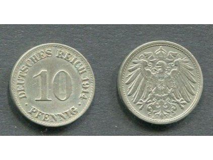 NĚMECKO. 10 Pfennig 1914/A.