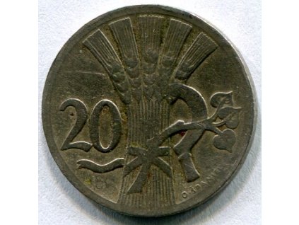 ČESKOSLOVENSKO. 20 haléřů 1928.