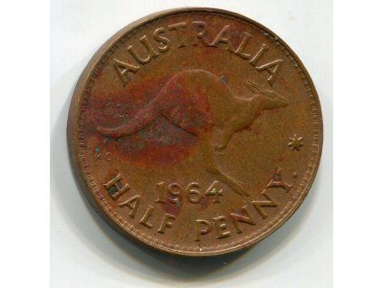 AUSTRÁLIE. 1/2 penny 1964.